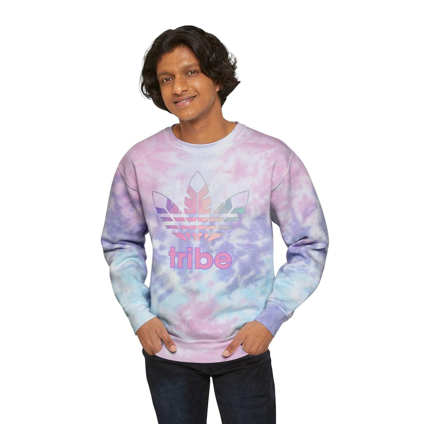 3 Feathers "Trippy Tribe" Unisex Tie-Dye Sweatshirt