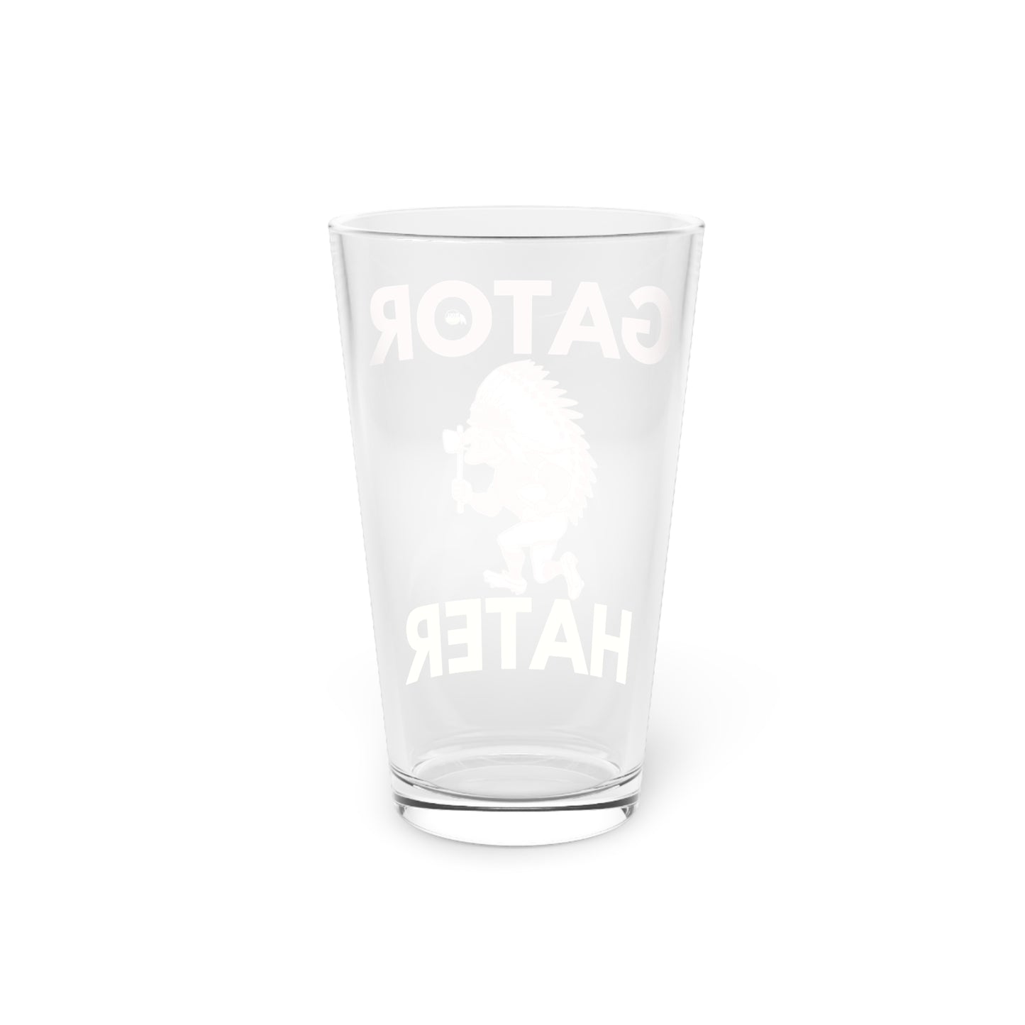 Gator Hater 16oz Pint Glass - Fun Drinkware for Game Day Celebrations