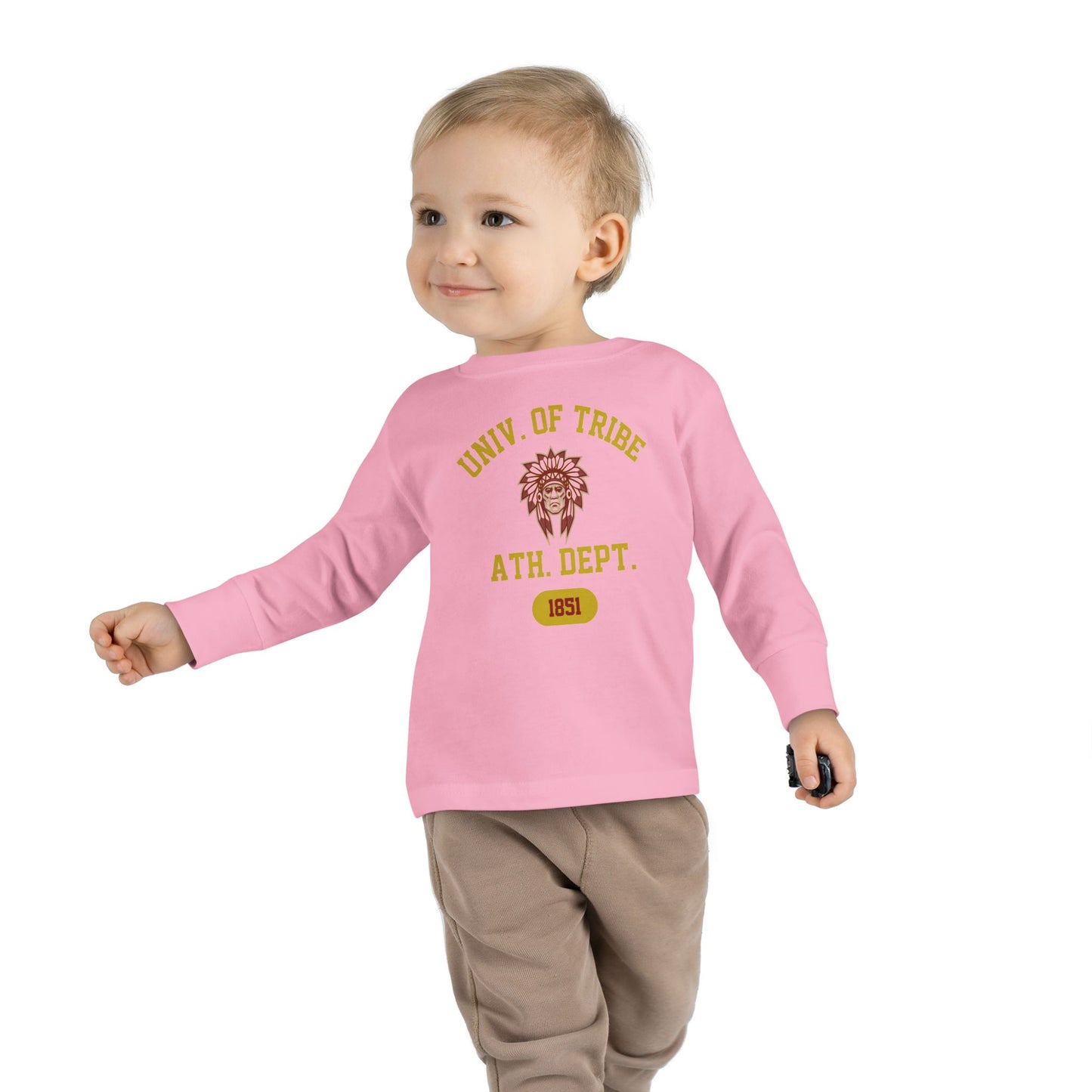 University of Tribe Athletics - Double-Sided, Toddler Long Sleeve Tee -