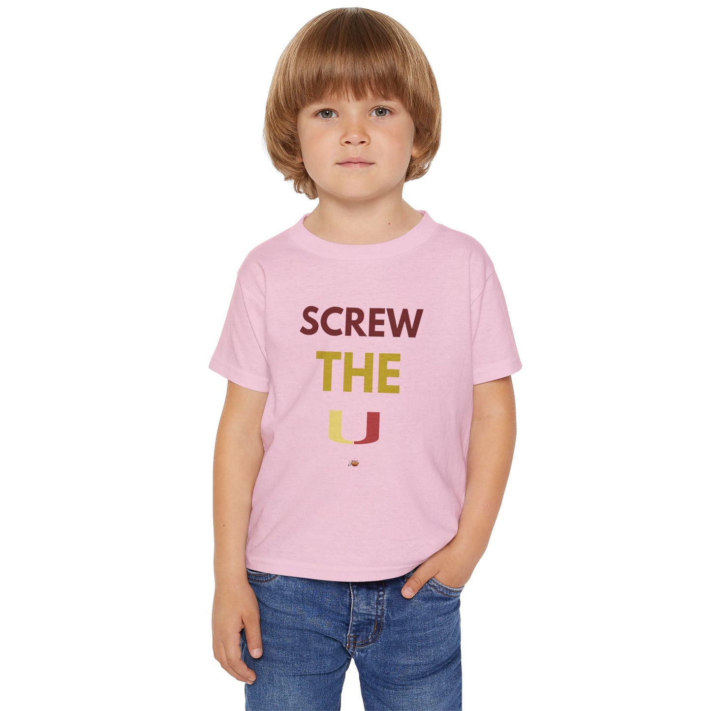 Screw the U Heavy Cotton Toddler Tee - Fun & Playful Shirt for Kids