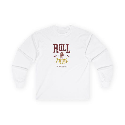 Roll Tribe "Cartoon Indian" Double-Sided, Unisex Ultra Cotton Long Sleeve Tee