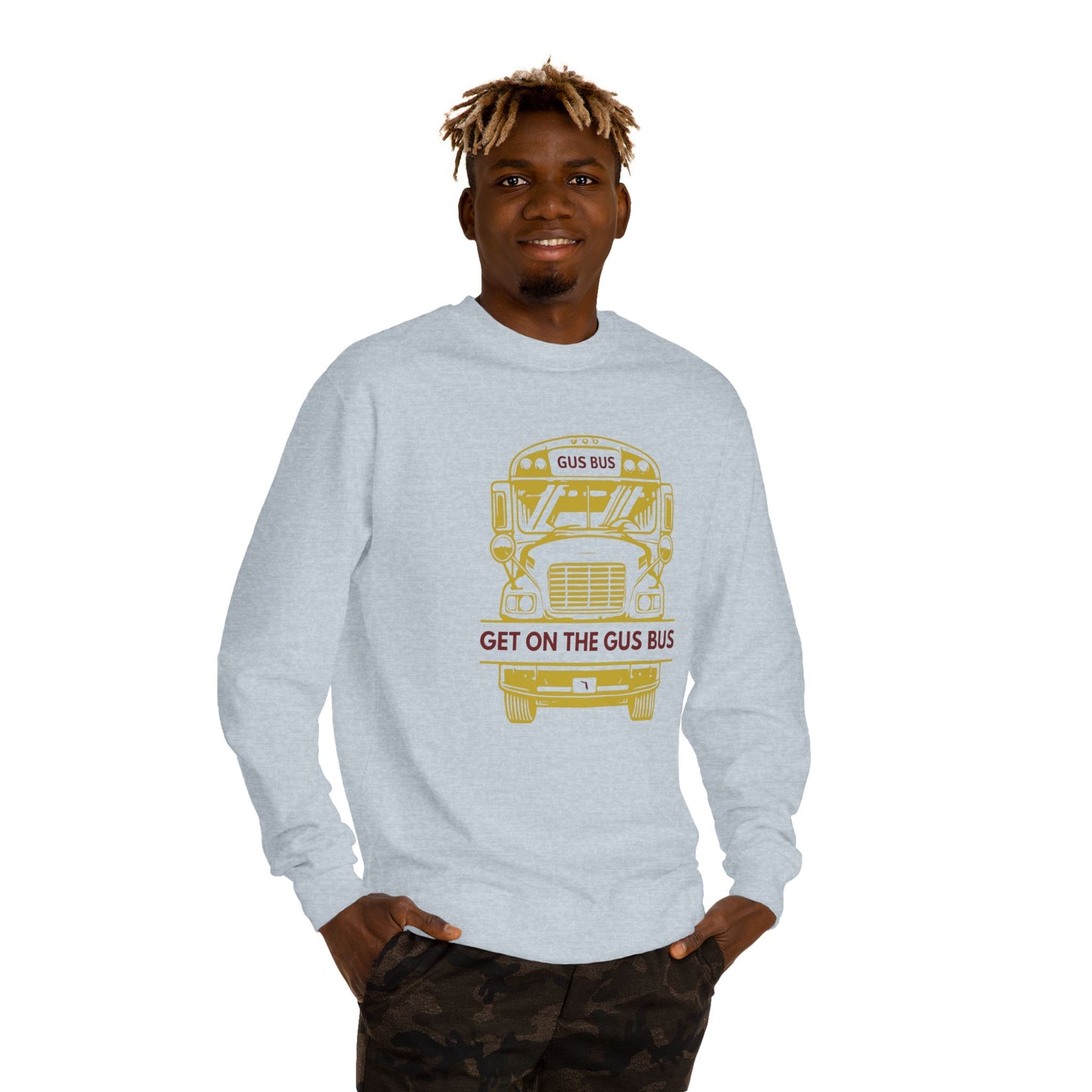 Roll Tribe "Get On The Gus Bus"  Unisex Crew Neck Sweatshirt