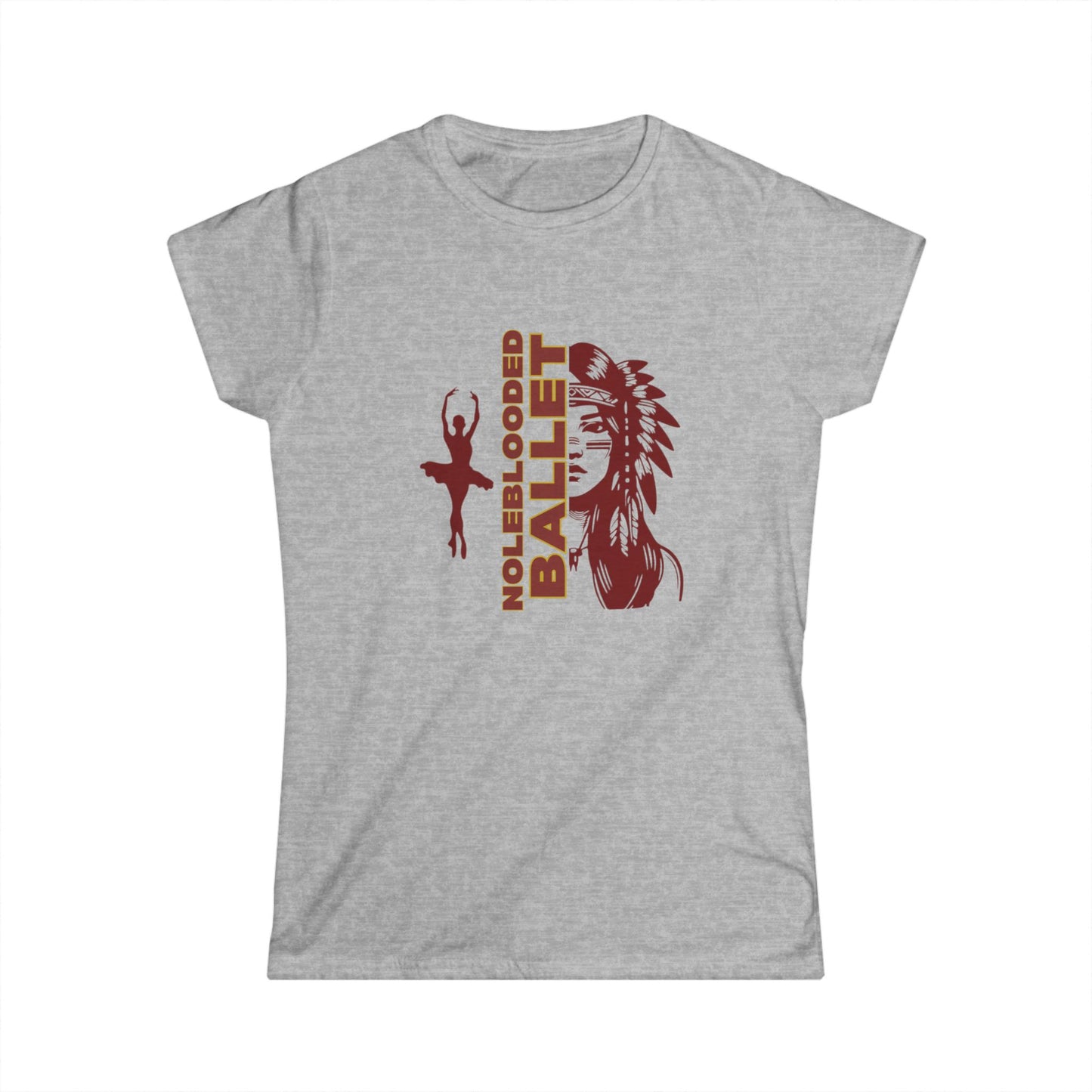 Noleblooded Athletics - Ballet Women's Softstyle, Double-Sided, Tee