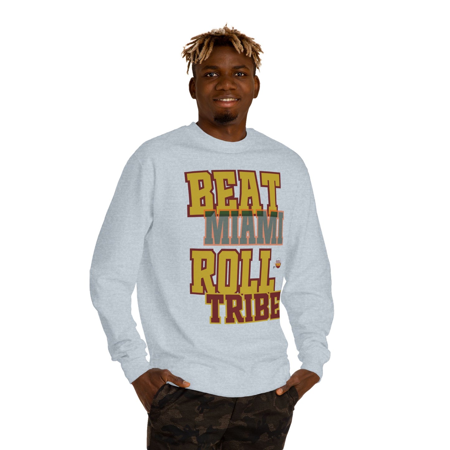 Roll Tribe "Beat Miami" Roll Tribe Unisex Crew Neck Sweatshirt