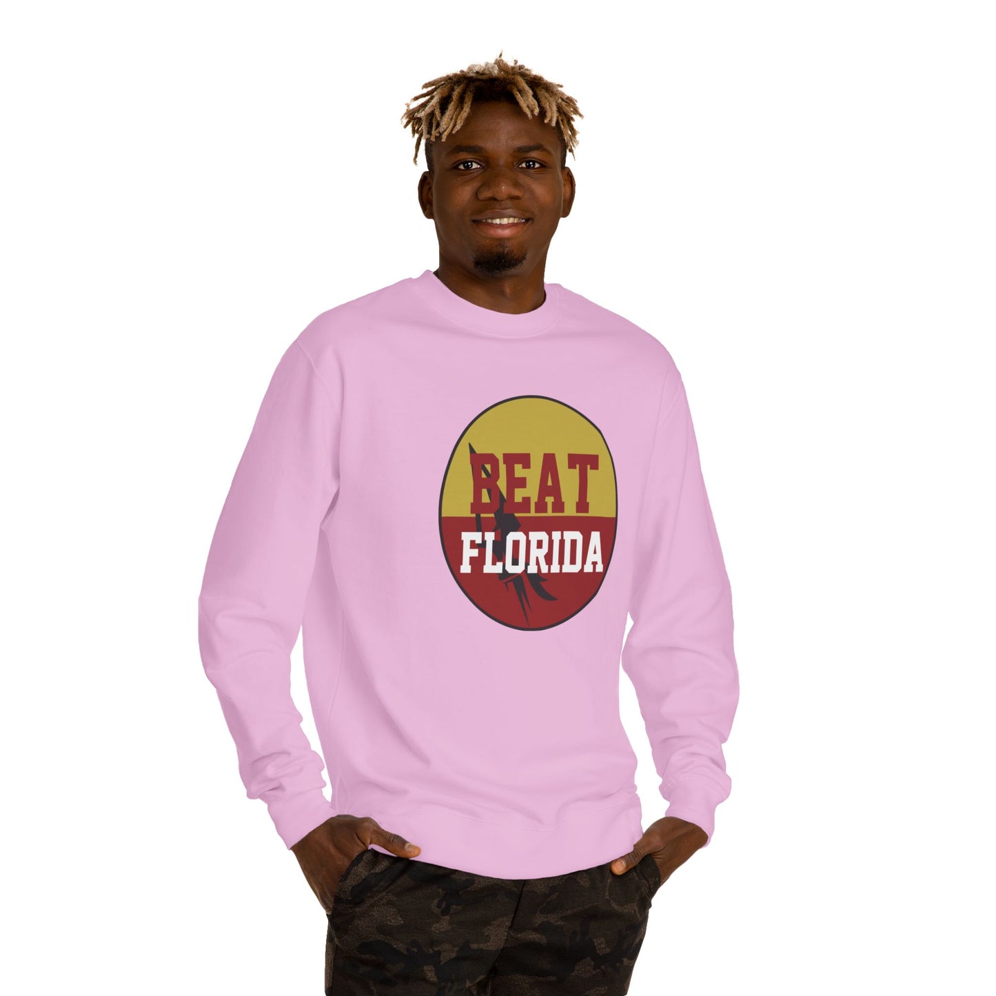 Gameday - "BEAT FLORIDA Button" Unisex Crew Neck Sweatshirt