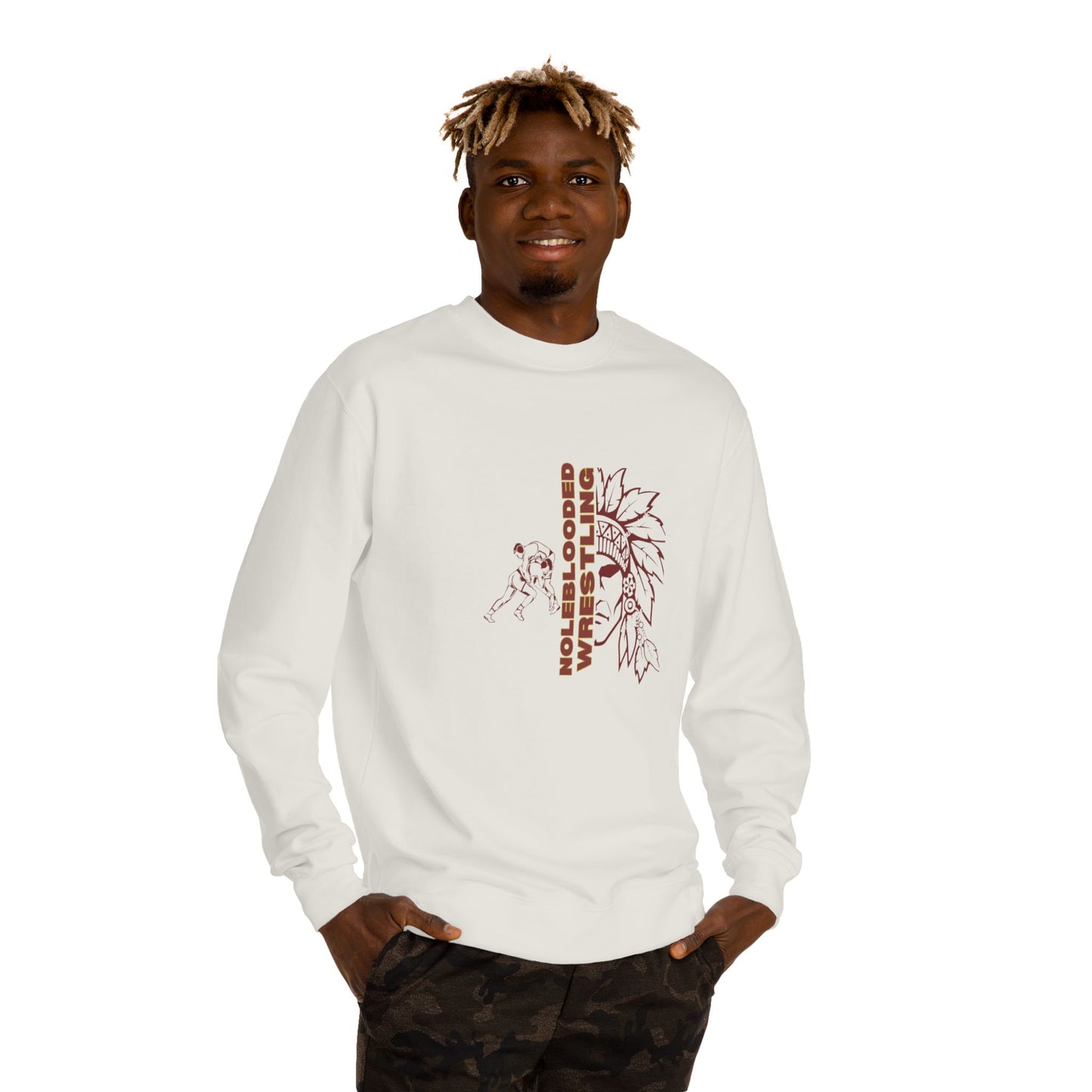 Noleblooded Athletics - Wrestling Unisex Double-Sided, Graphic Sweatshirt