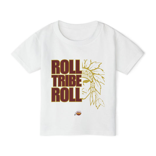 Toddler T-Shirt - "Roll Tribe Roll" Graphic Tee - Cute and Playful Native American Inspired Design