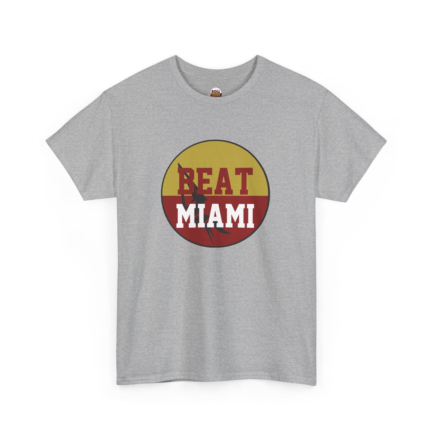 Gameday - "BEAT MIAMI" Button Unisex Heavy Cotton Tee