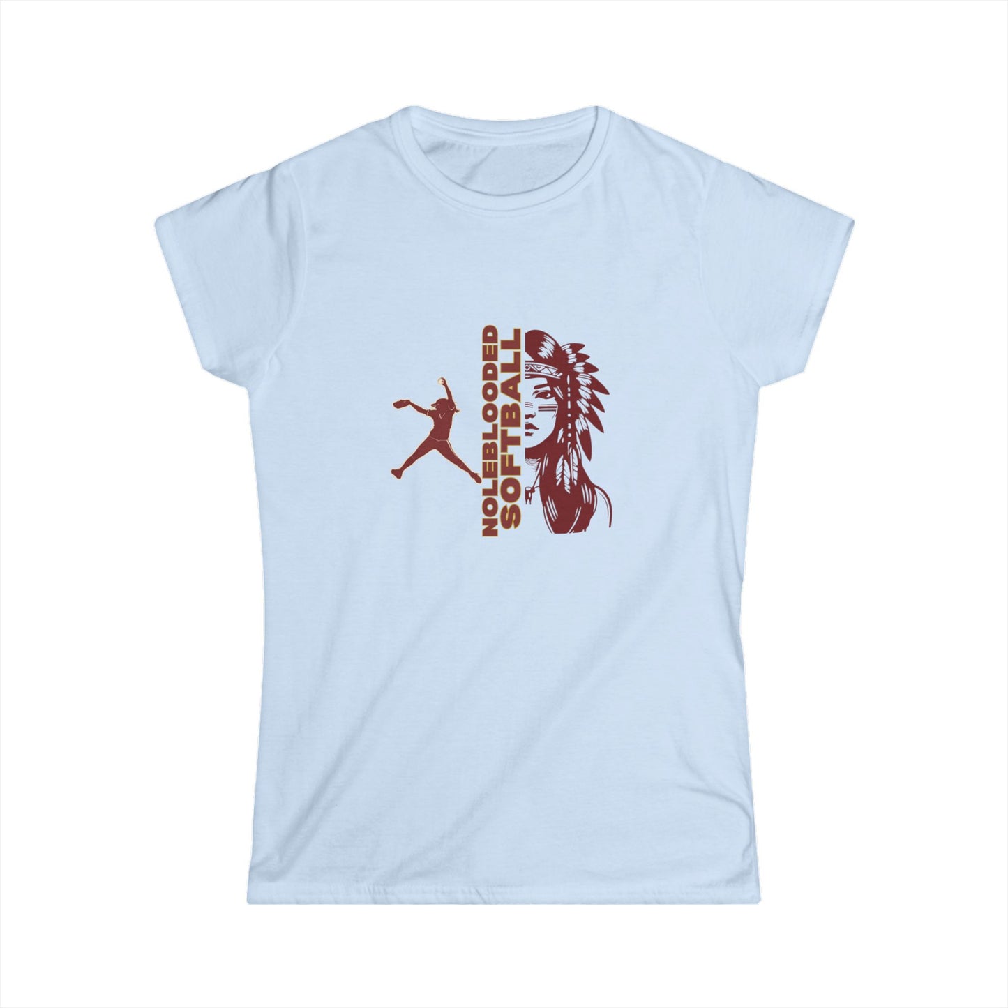 Noleblooded Athletics - Softball Women's Double-Sided, Softstyle Tee
