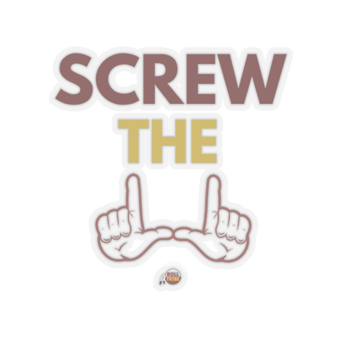 Humorous Screw the Rules Kiss-Cut Stickers - Fun Laptop Decor