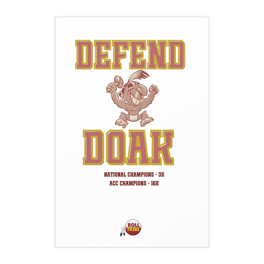 Gameday - "DEFEND DOAK" Silk Dorm Room Poster