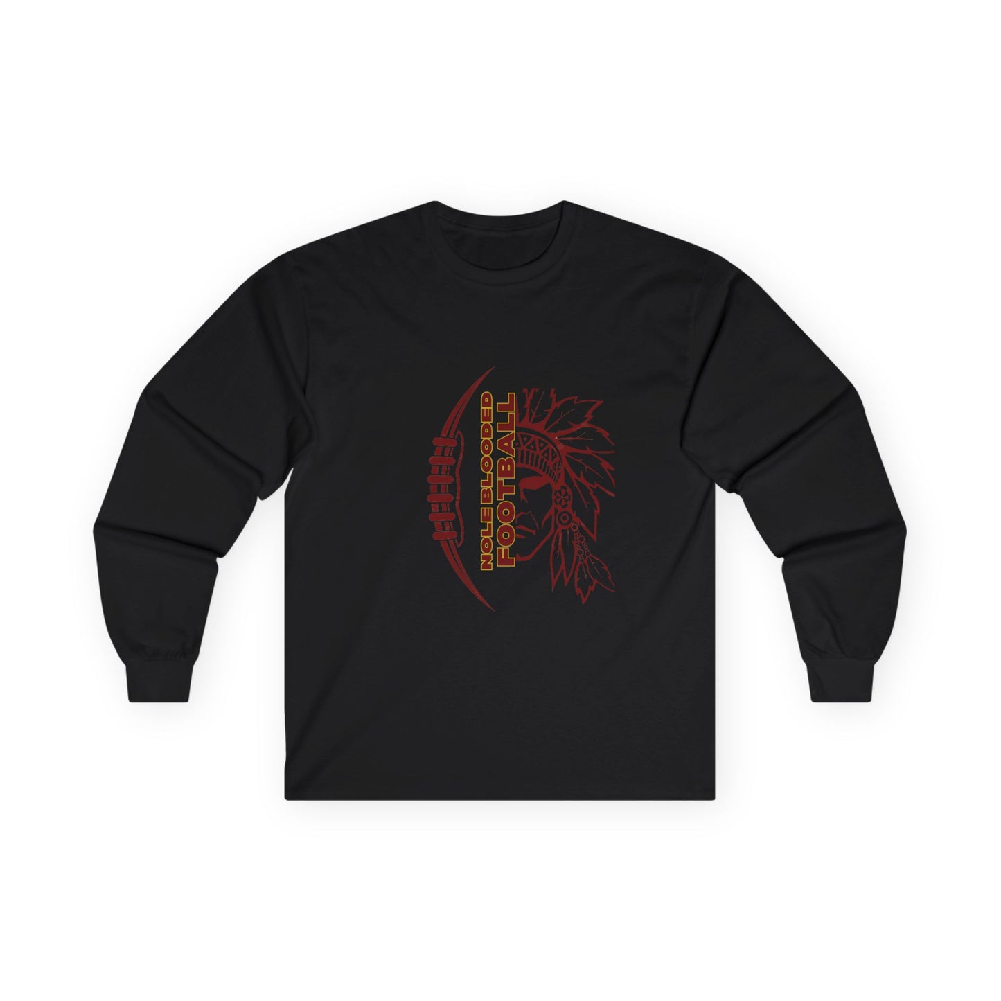 NOLEBLOODED Football Unisex Double-Sided, Ultra Cotton Long Sleeve Tee