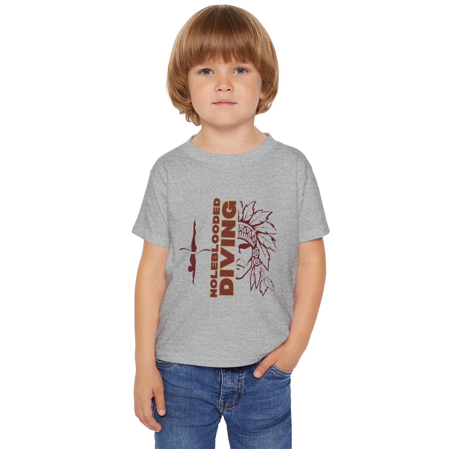 Noleblooded Athletics - Diving Toddler Double-Sided, Graphic T-Shirt