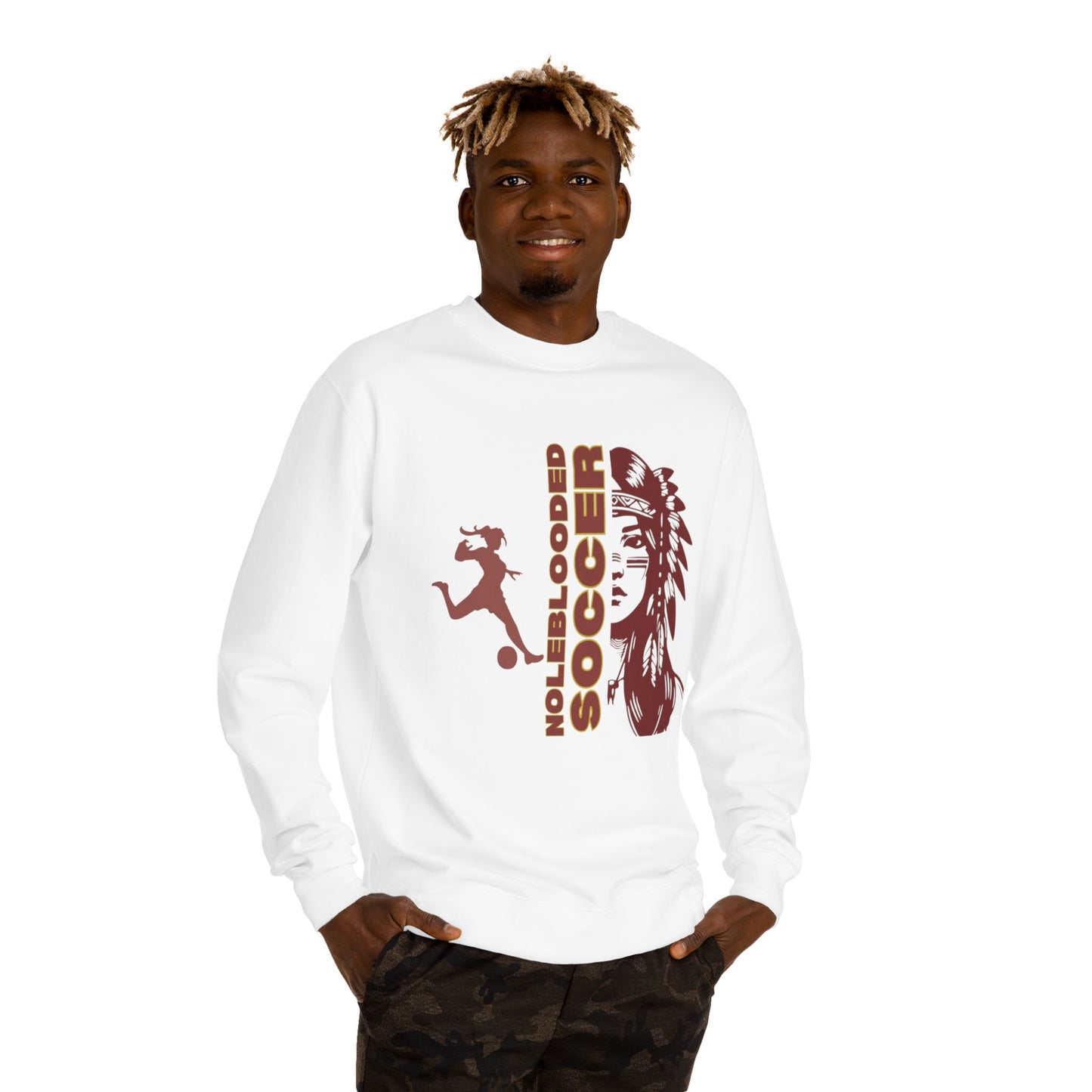 Noleblooded Athletics - Ladies Soccer Unisex Double-Sided, Crew Neck Sweatshirt