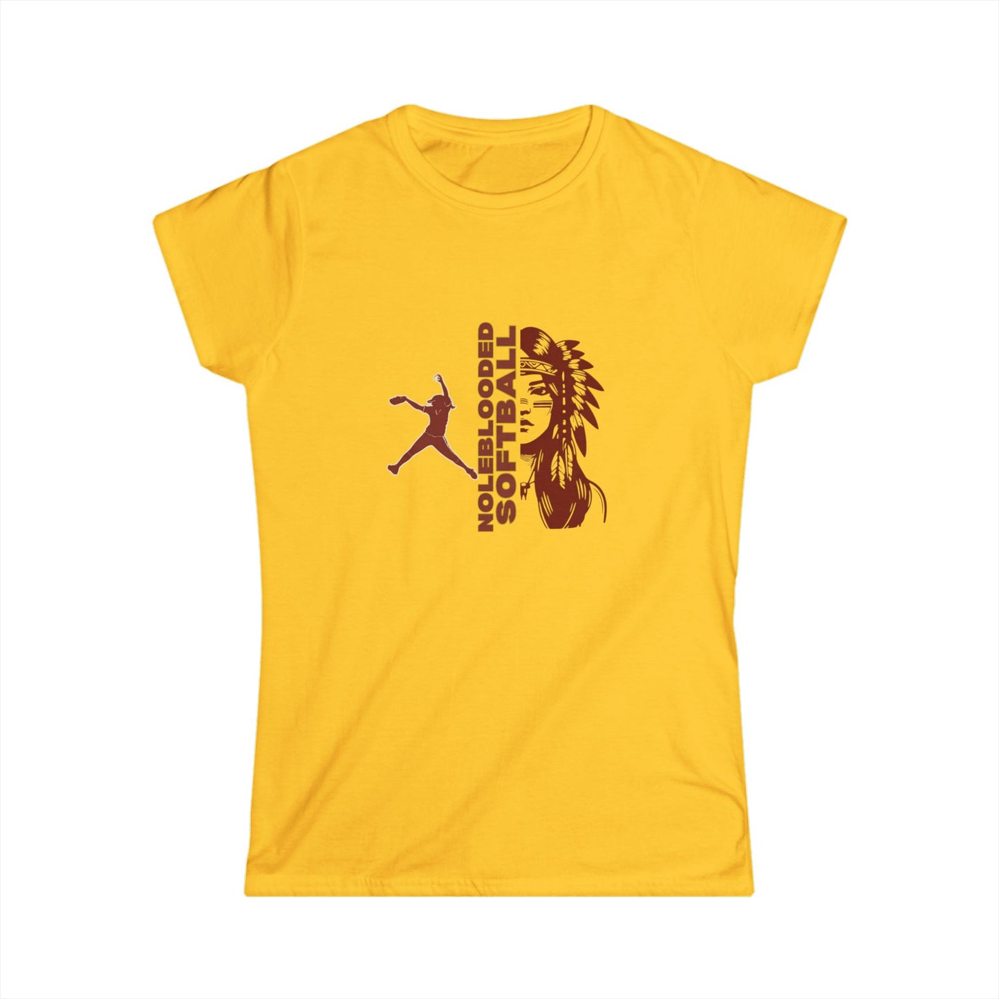 Noleblooded Athletics - Softball Women's Double-Sided, Softstyle Tee