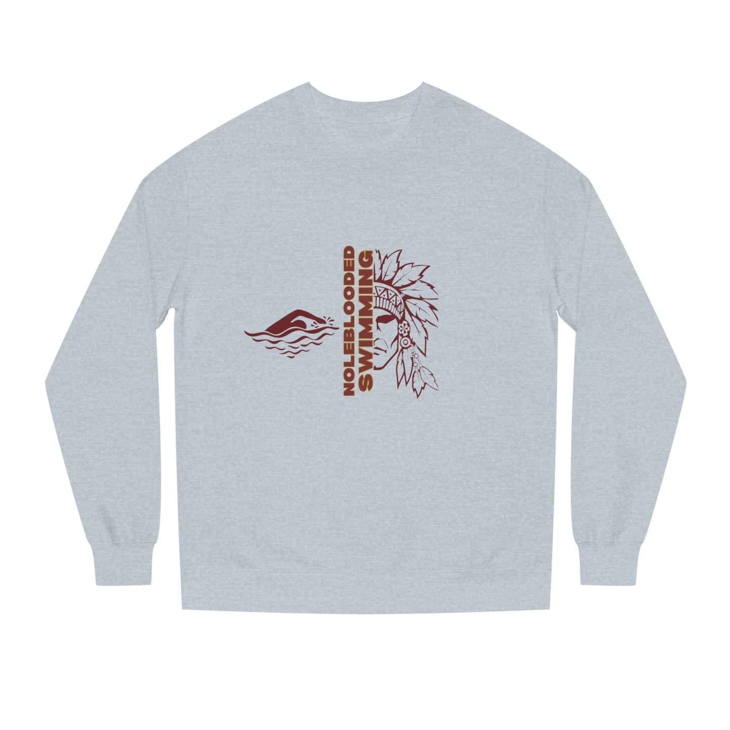 Noleblooded Athletics - Swimming Unisex Double-Sided, Crew Neck Sweatshirt