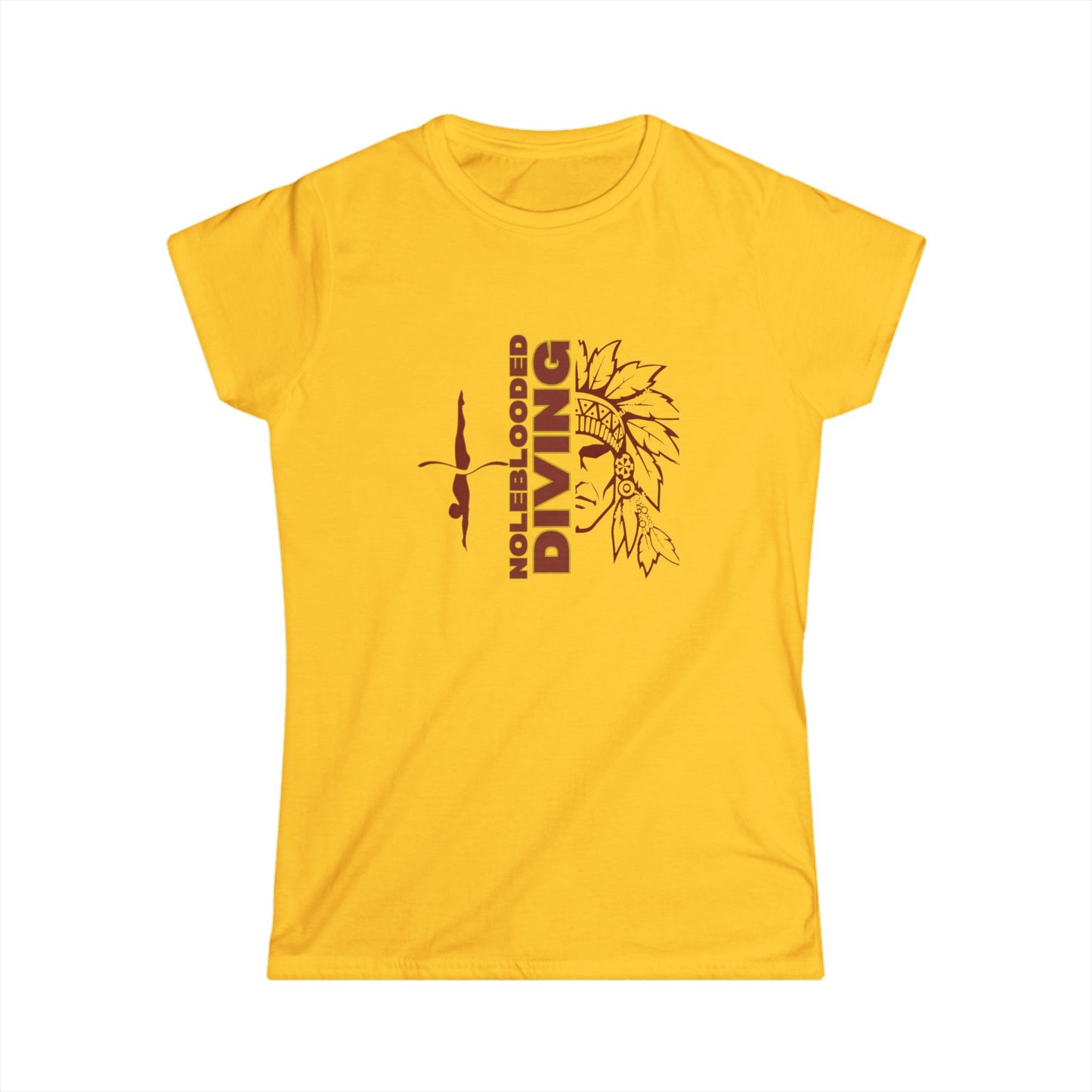 Noleblooded Athletics - Diving Women's Double-Sided, Graphic T-Shirt