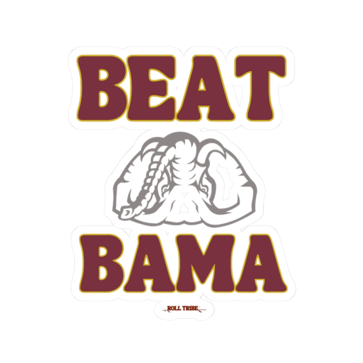 Beat Bama Kiss-Cut Stickers - NCAA Team Spirit Decal for Game Day