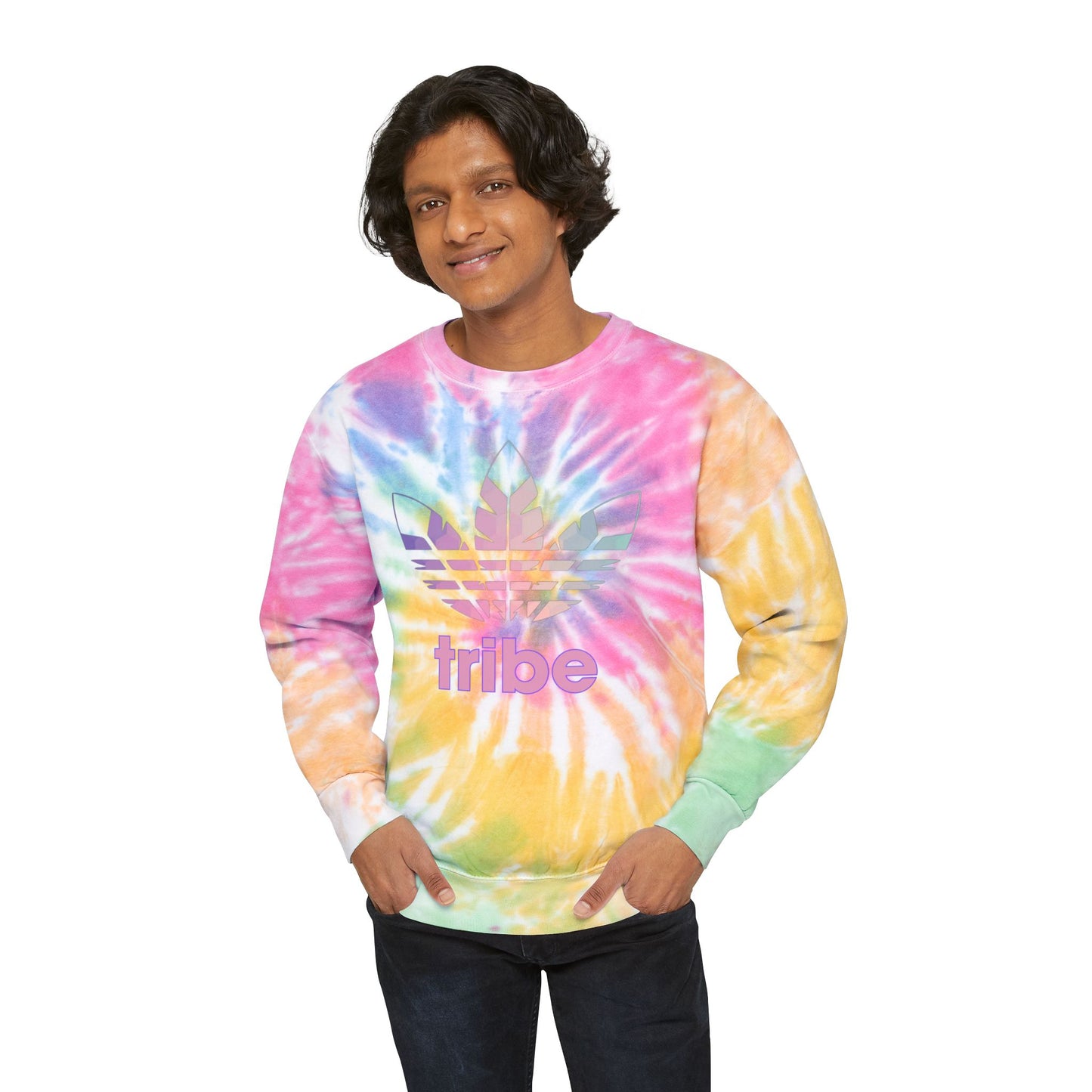 3 Feathers "Trippy Tribe" Unisex Tie-Dye Sweatshirt