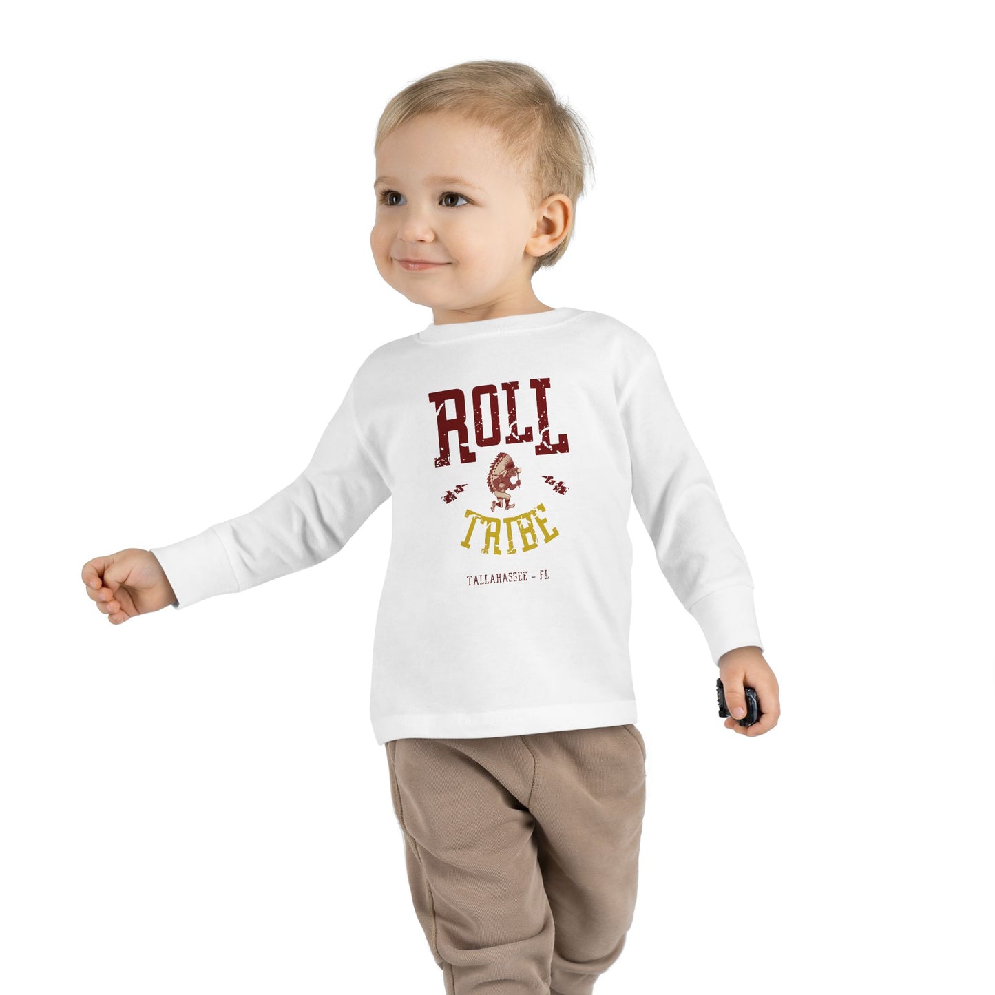 Roll Tribe - "Cartoon Indian" -Toddler Long Sleeve Tee