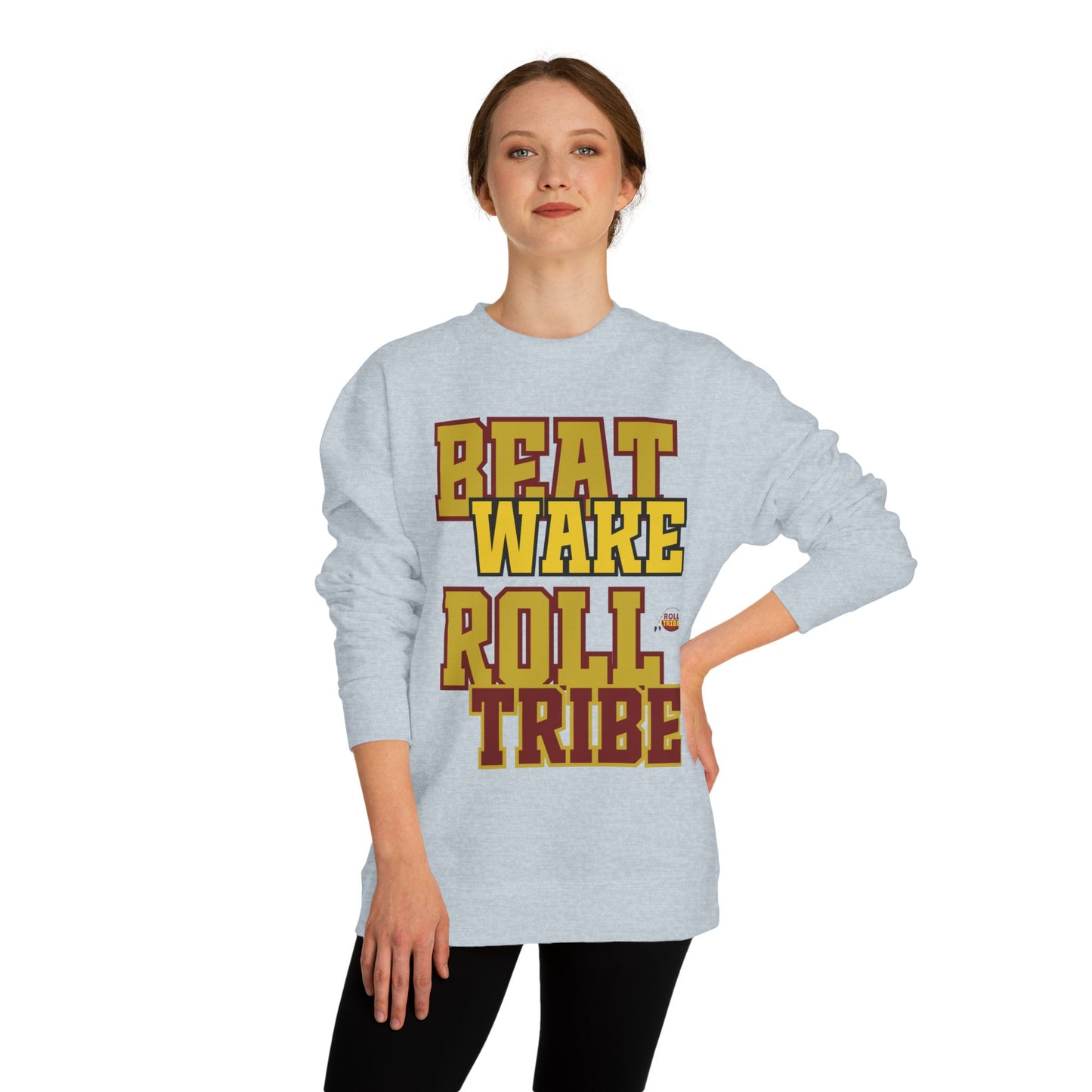 Roll Tribe "Beat Wake" Unisex Crew Neck Sweatshirt