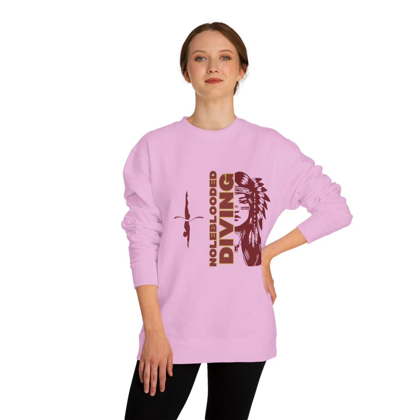 Noleblooded Athletics - Ladies Diving Unisex Crew Neck Double-Sided, Sweatshirt