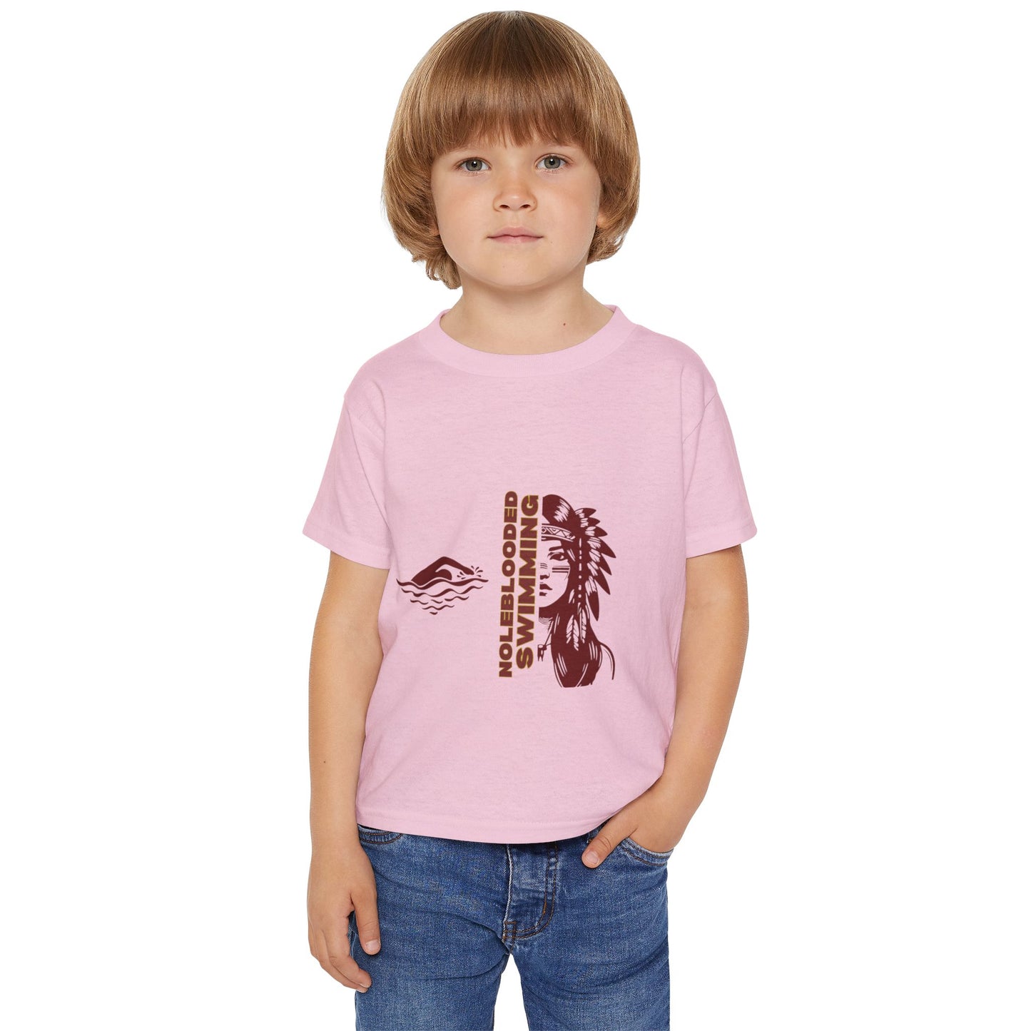 Noleblooded Athletics - Ladies Swimming Double-Sided, Toddler T-Shirt