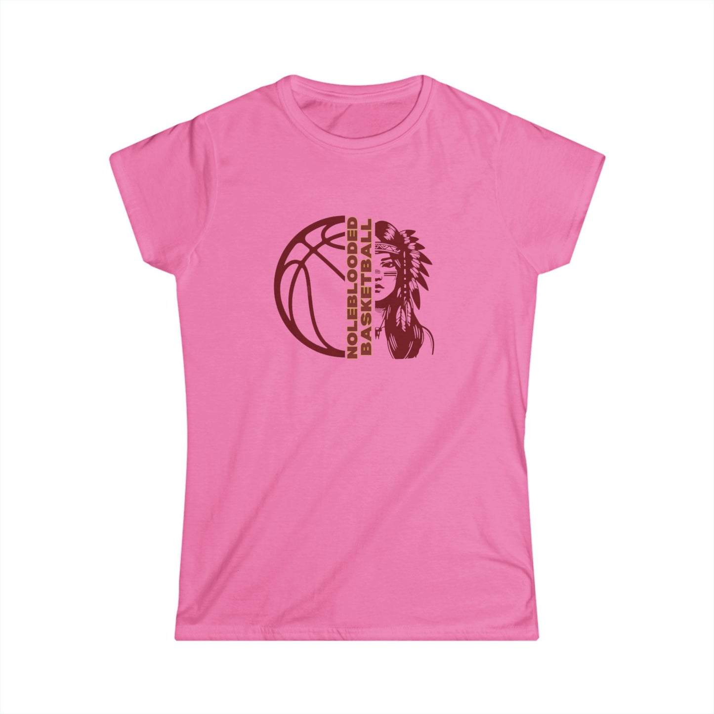 Noleblooded Athletics - Ladies Basketball Women's Double-Sided, Softstyle Tee