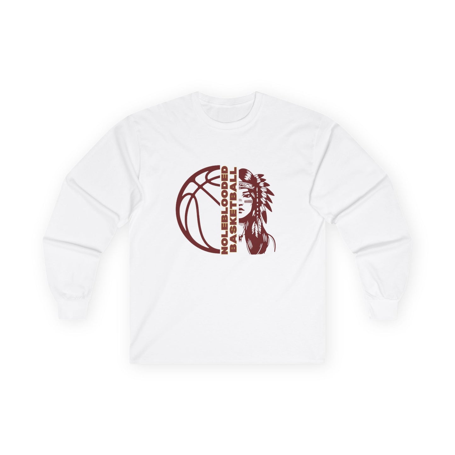 Noleblooded Athletics - Ladies Basketball Double-Sided, Long Sleeve Tee