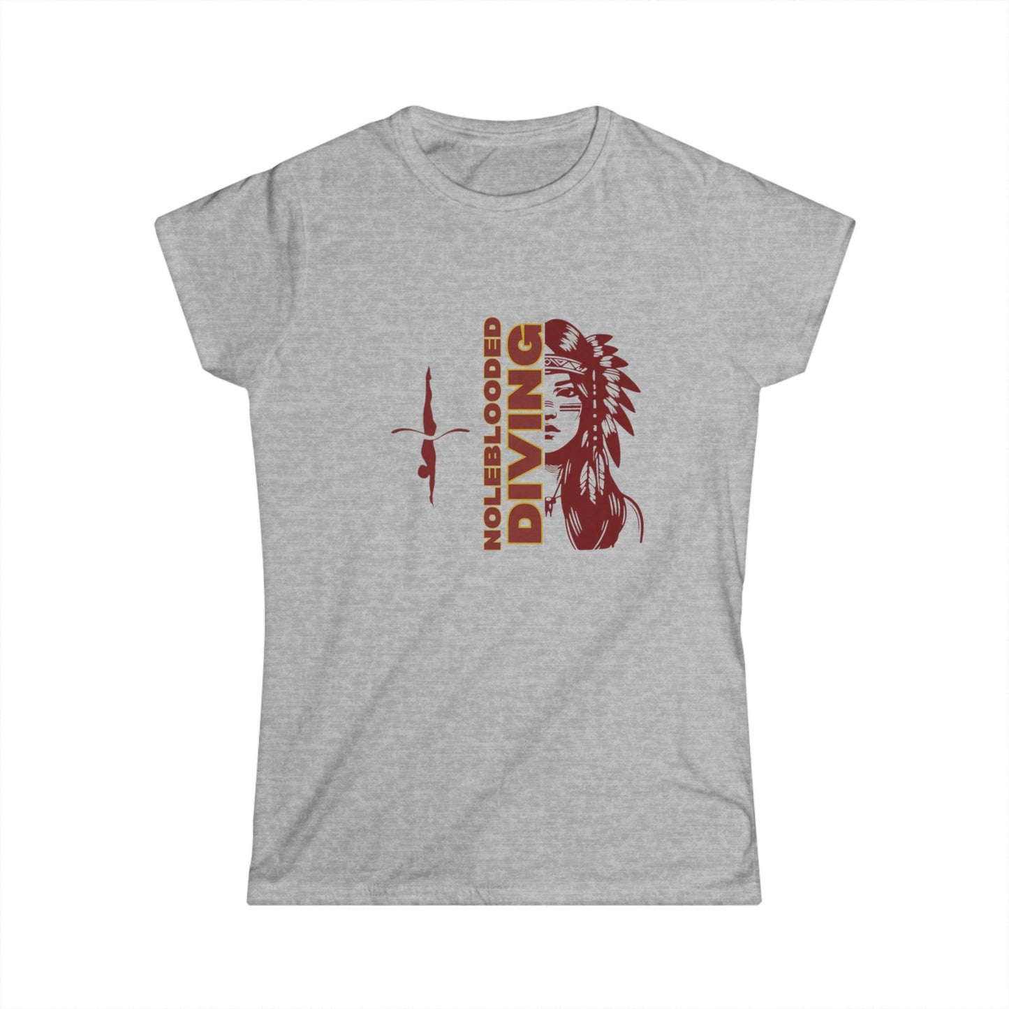 Noleblooded Athletics - Ladies Diving Women's Double-Sided, Softstyle Tee