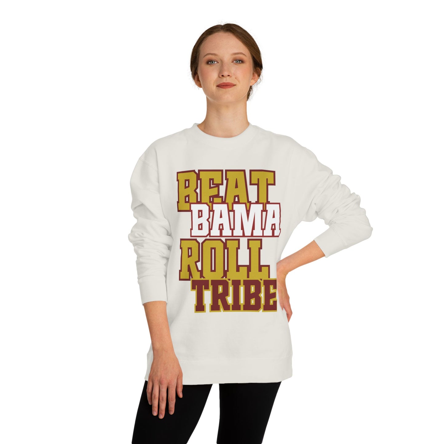 Unisex Crew Neck Sweatshirt - "Beat Bama Roll Tribe" - Perfect for Game Day and Tailgating