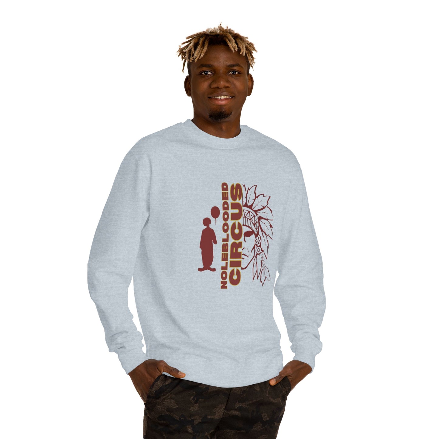 Noleblooded Athletics - Circus Unisex Double-Sided, Crew Neck Sweatshirt
