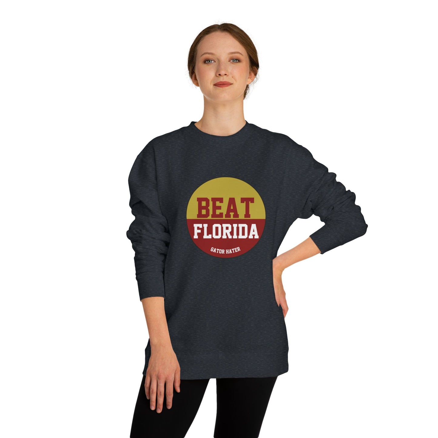 Gameday - "BEAT FLORIDA Gator Hater Button Unisex Crew Neck Sweatshirt