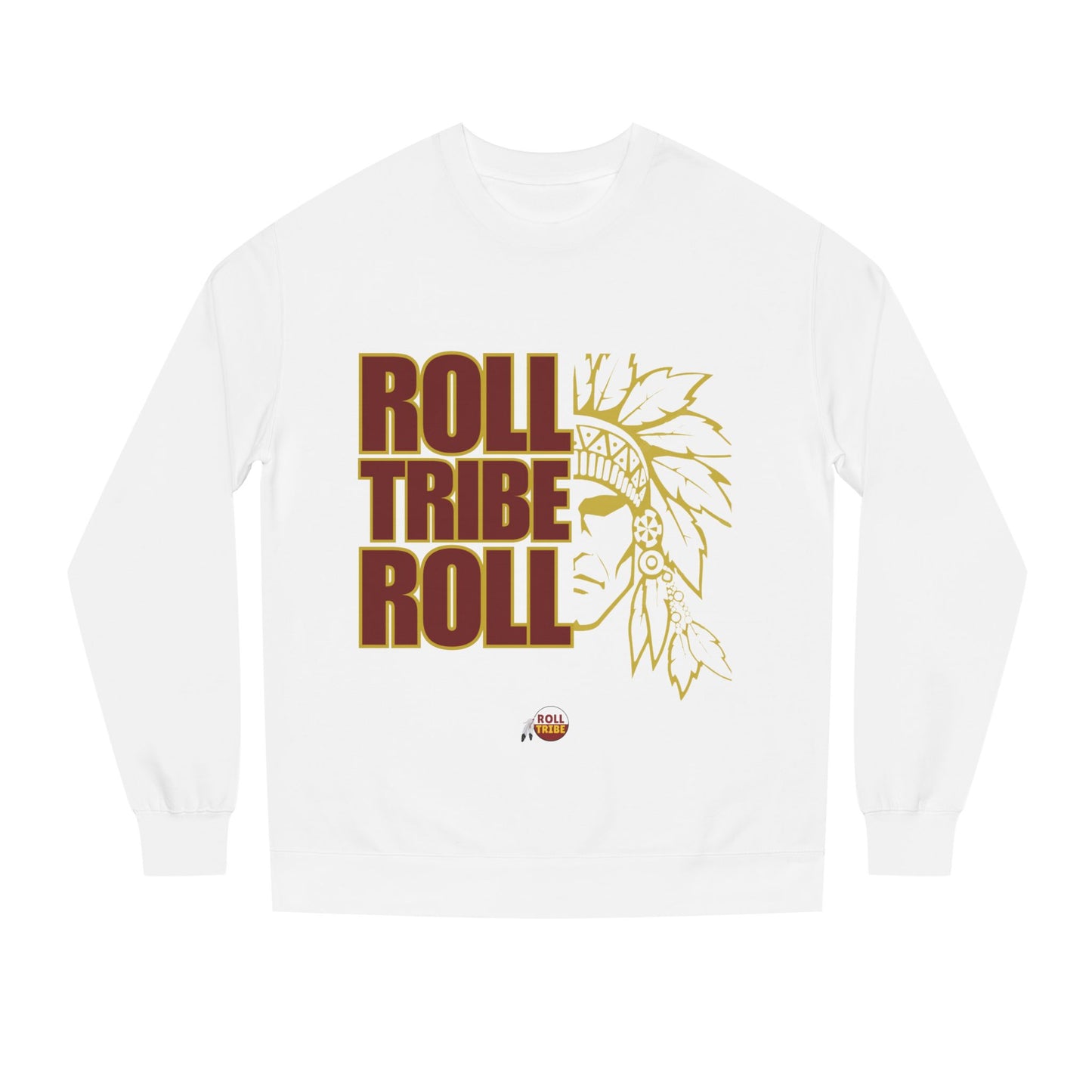 Unisex Crew Neck Sweatshirt - 'Roll Tribe Roll' Graphic Sweatshirt for Team Spirit & Everyday Comfort