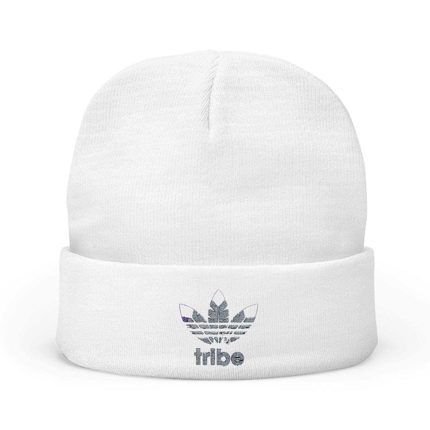 3 Feathers Tribe Knit Beanie (Embroidery)