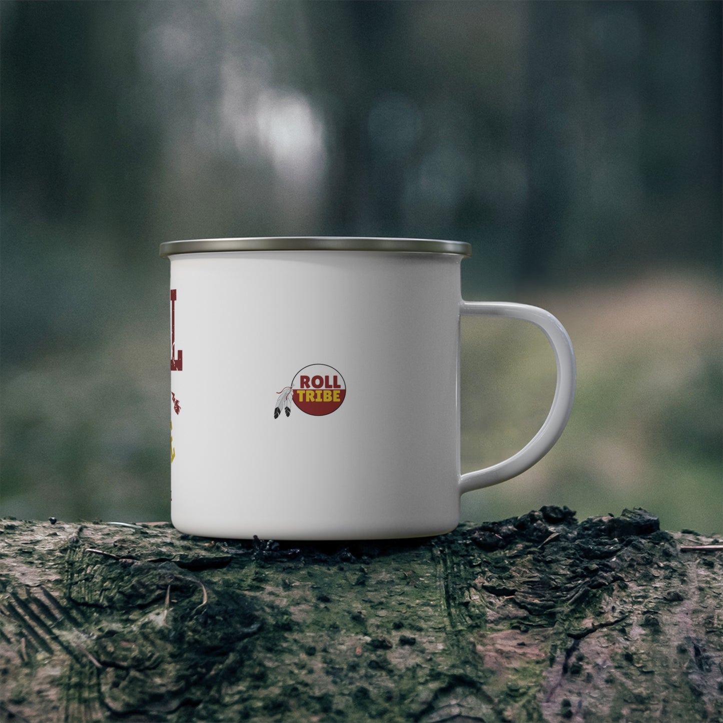 Roll Tribe - "Cartoon Indian" Rustic Enamel Camping Mug