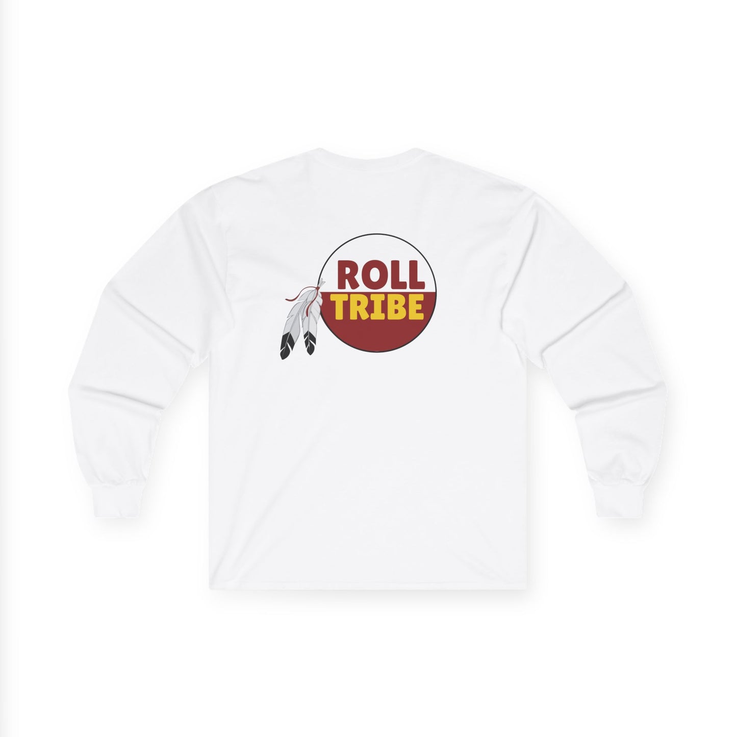 Roll Tribe "Cartoon Indian" Double-Sided, Unisex Ultra Cotton Long Sleeve Tee