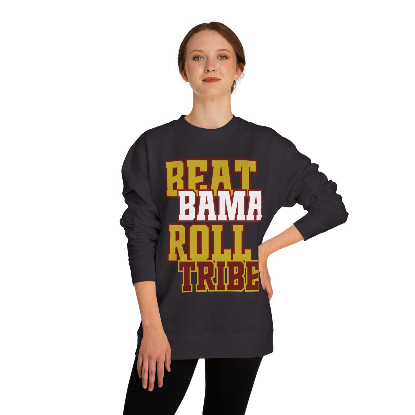 Unisex Crew Neck Sweatshirt - "Beat Bama Roll Tribe" - Perfect for Game Day and Tailgating