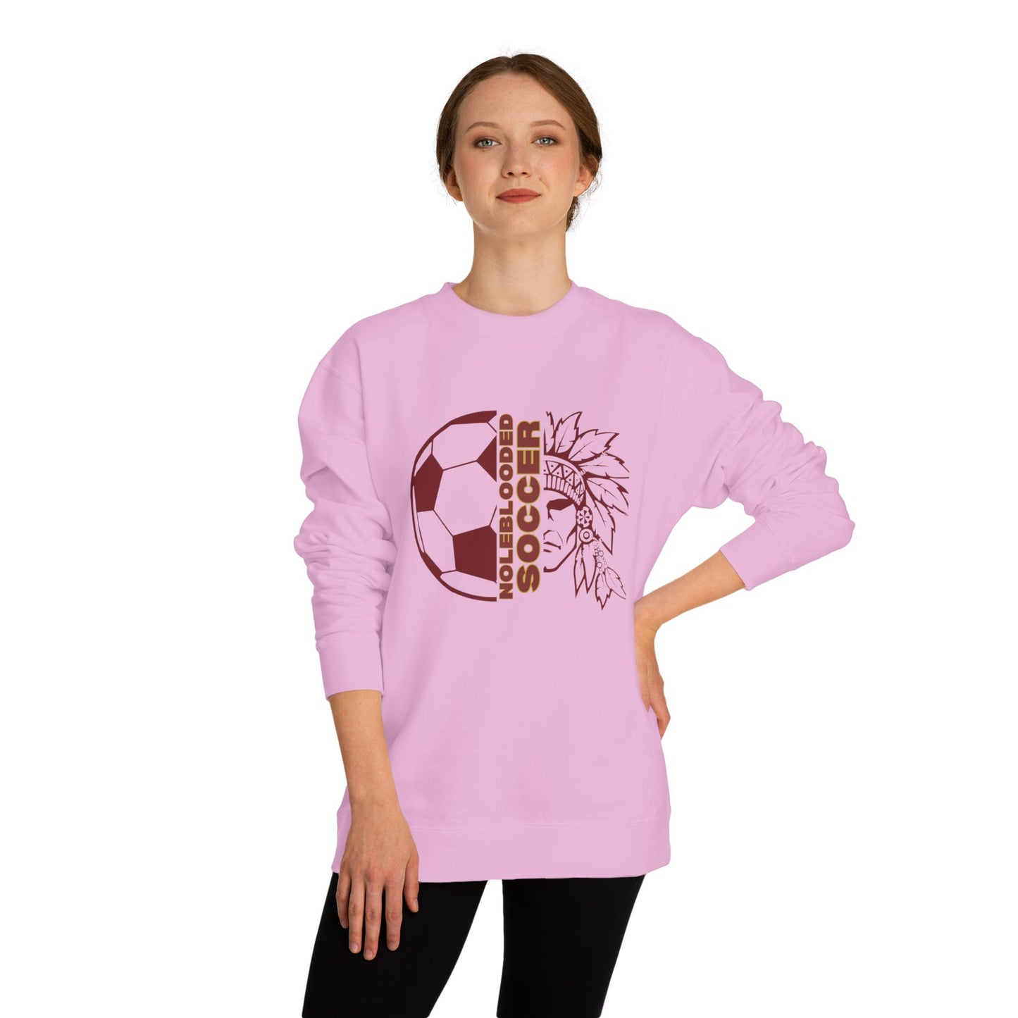 Noleblooded Athletics - Soccer Unisex Crew Double-Sided, Neck Sweatshirt