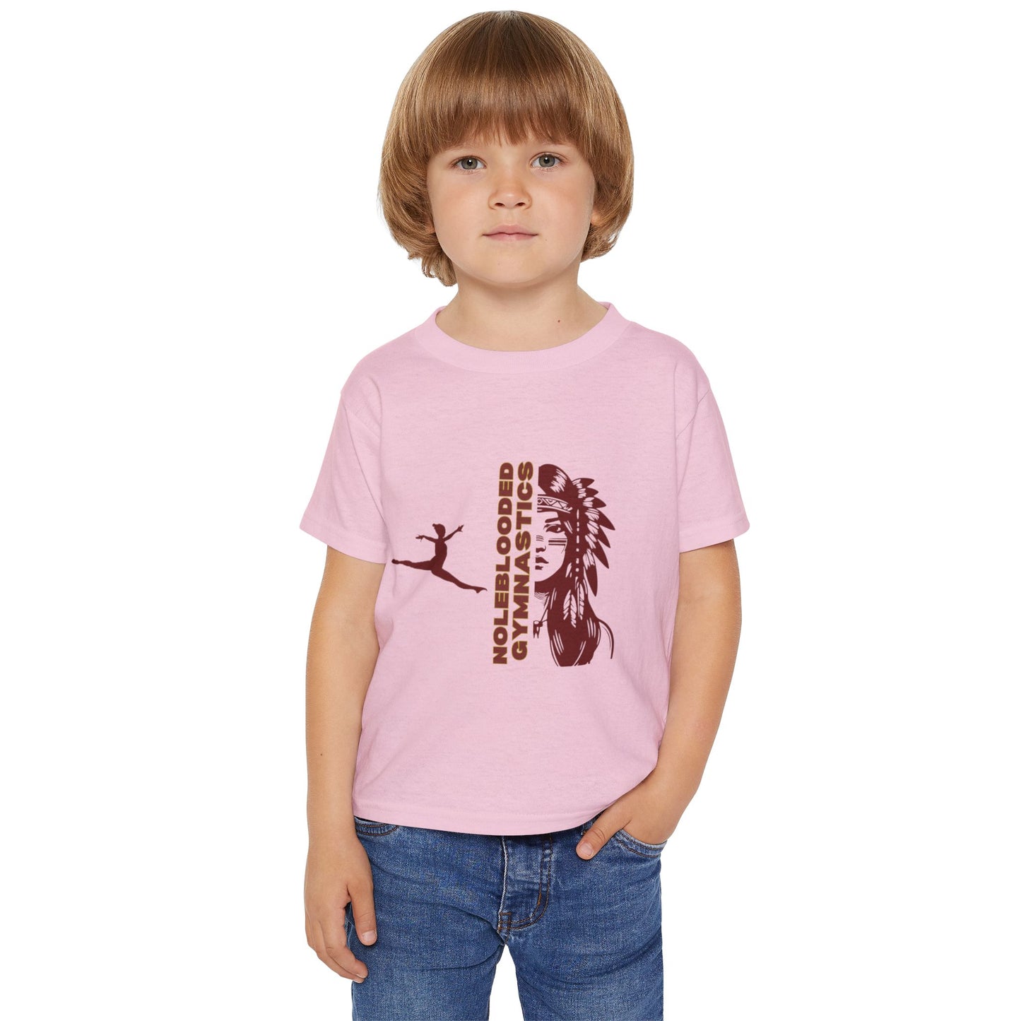 Noleblooded Athletics - Ladies Gymnastics Heavy Cotton™ Double-Sided, Toddler T-shirt