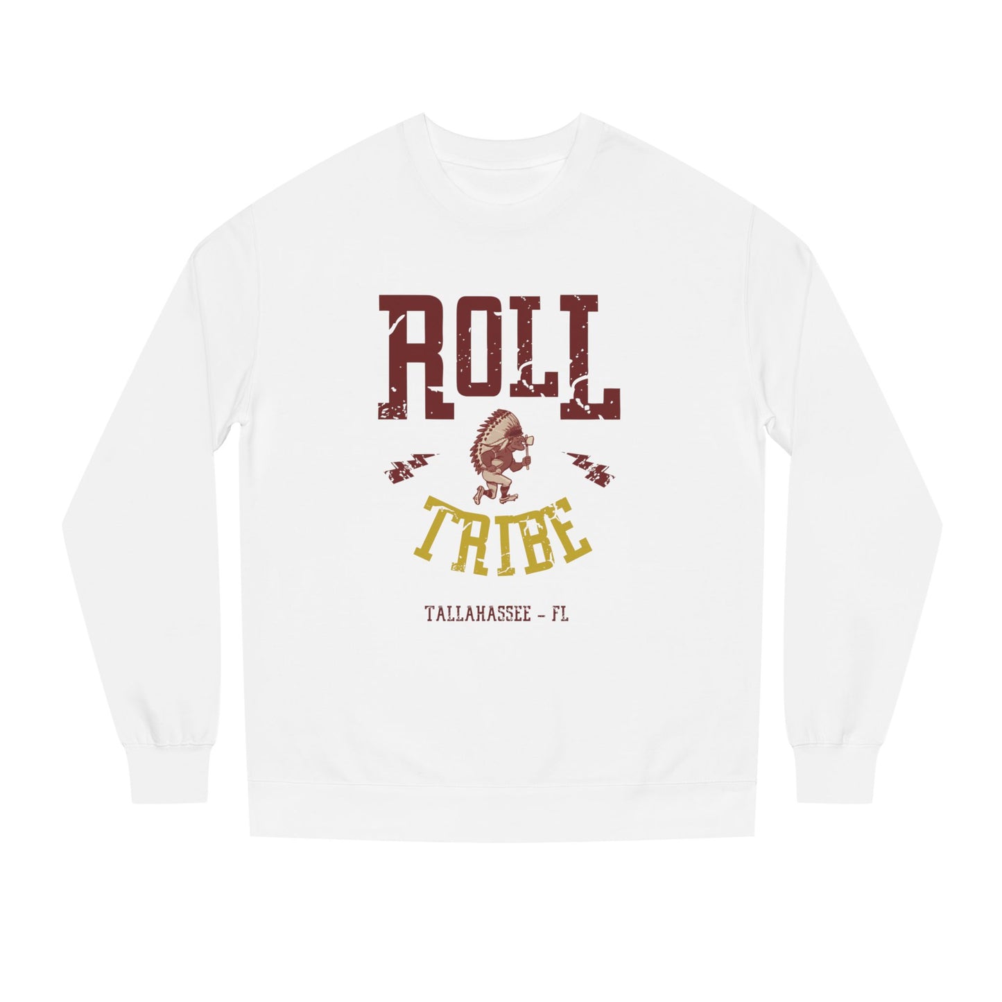 Roll Tribe "Cartoon Indian" Unisex Crew Neck Sweatshirt