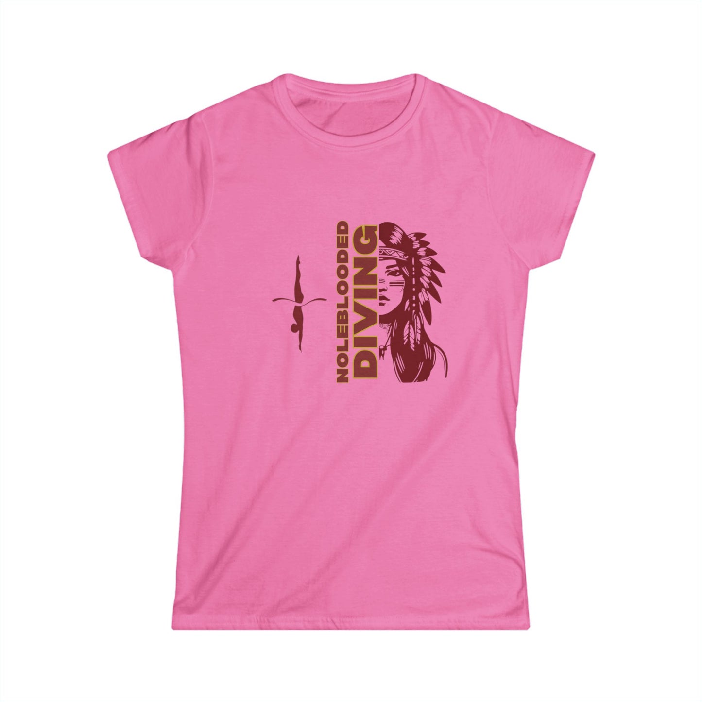 Noleblooded Athletics - Ladies Diving Women's Double-Sided, Softstyle Tee