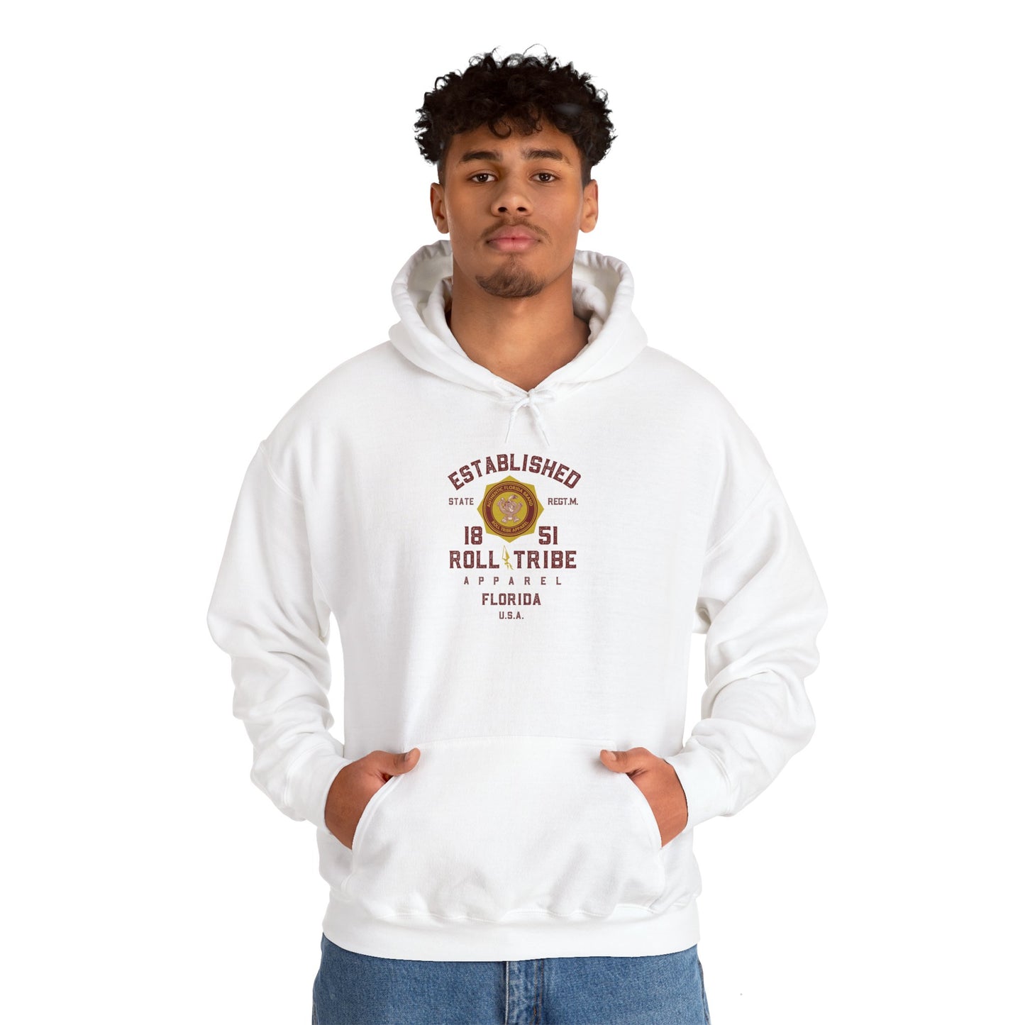 Roll Tribe - "Established 1851 Badge" Hooded Sweatshirt