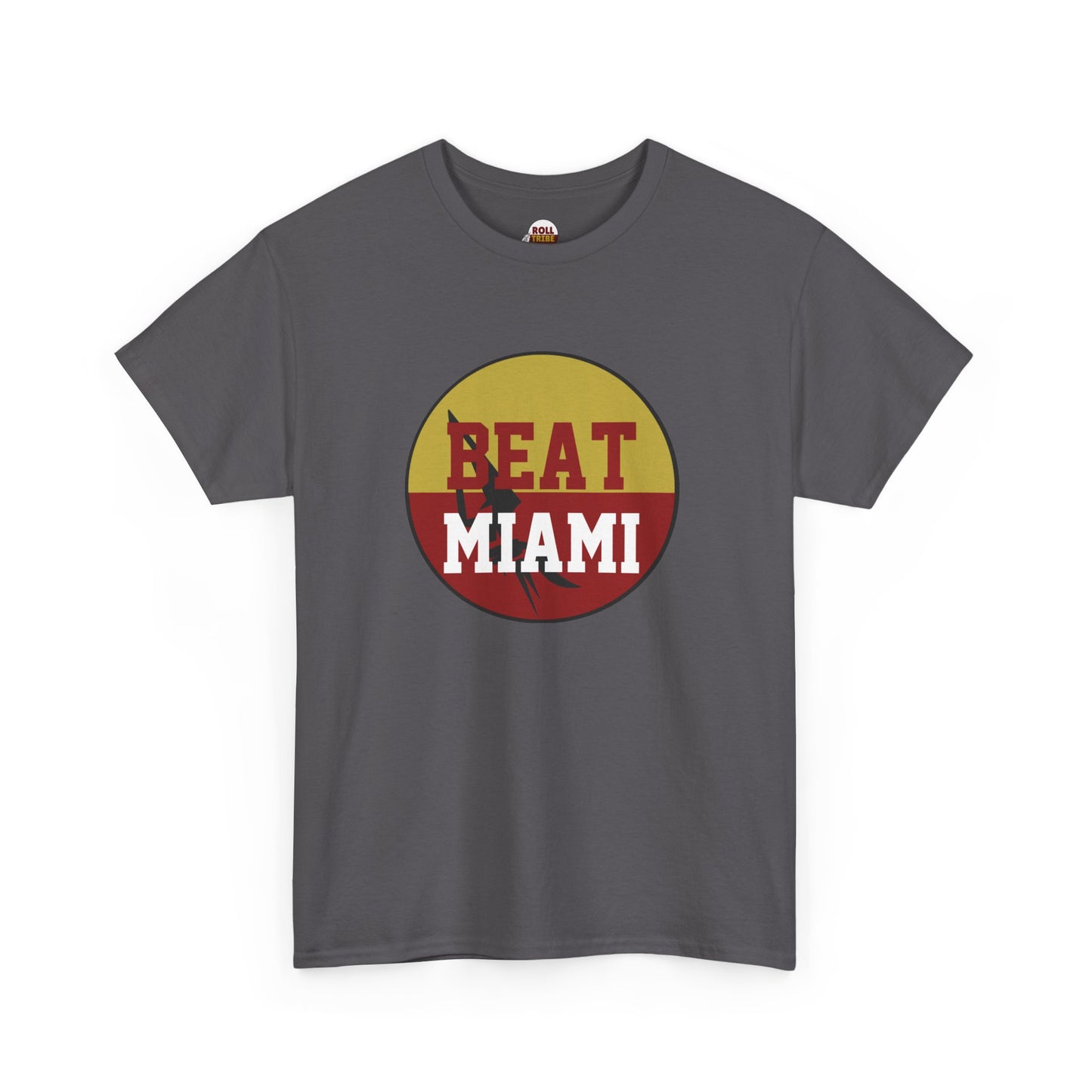 Gameday - "BEAT MIAMI" Button Unisex Heavy Cotton Tee