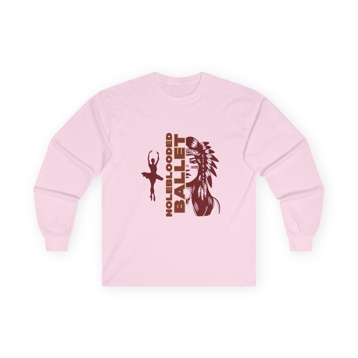 Noleblooded Athletics - Ballet Unisex Double-Sided, Graphic Long Sleeved T-Shirt
