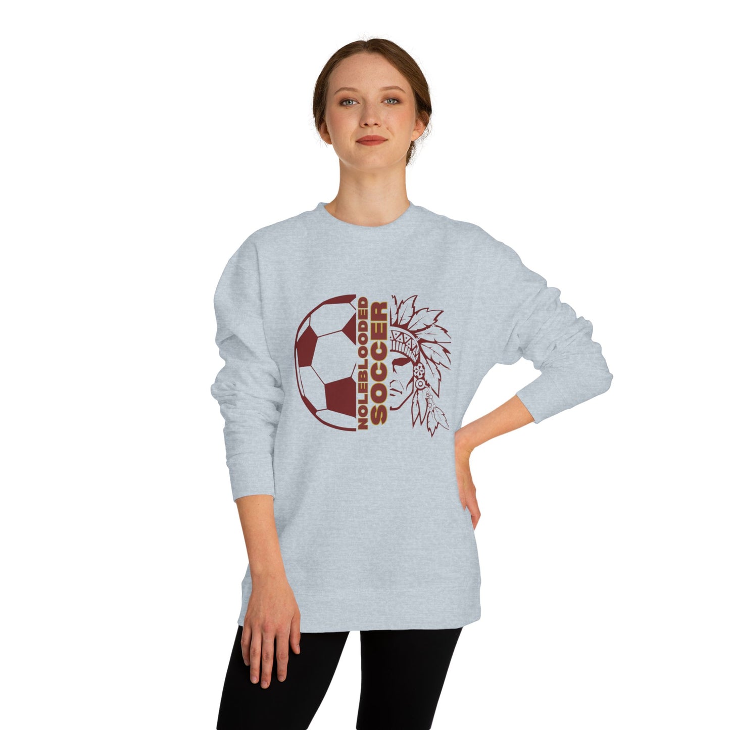 Noleblooded Athletics - Soccer Unisex Crew Double-Sided, Neck Sweatshirt