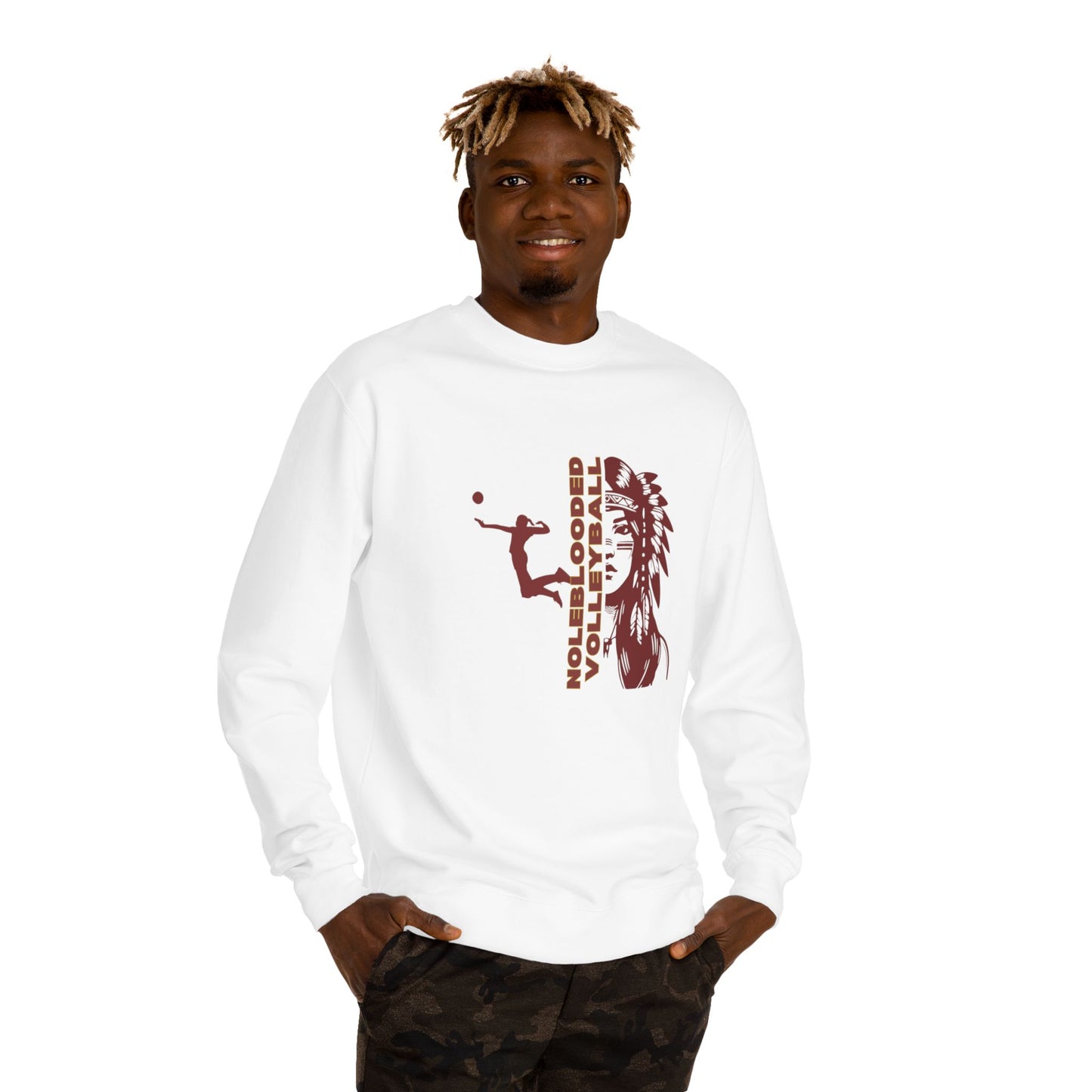 Noleblooded Athletics - Ladies Volleyball Unisex Double-Sided, Crew Neck Sweatshirt