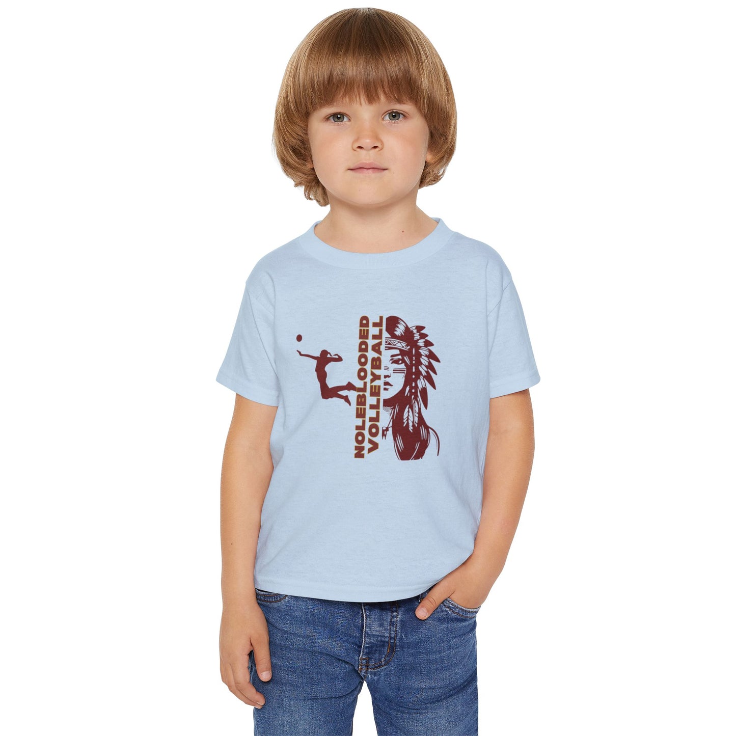 Noleblooded Athletics Volleyball Toddler, Double-Sided,  T-Shirt