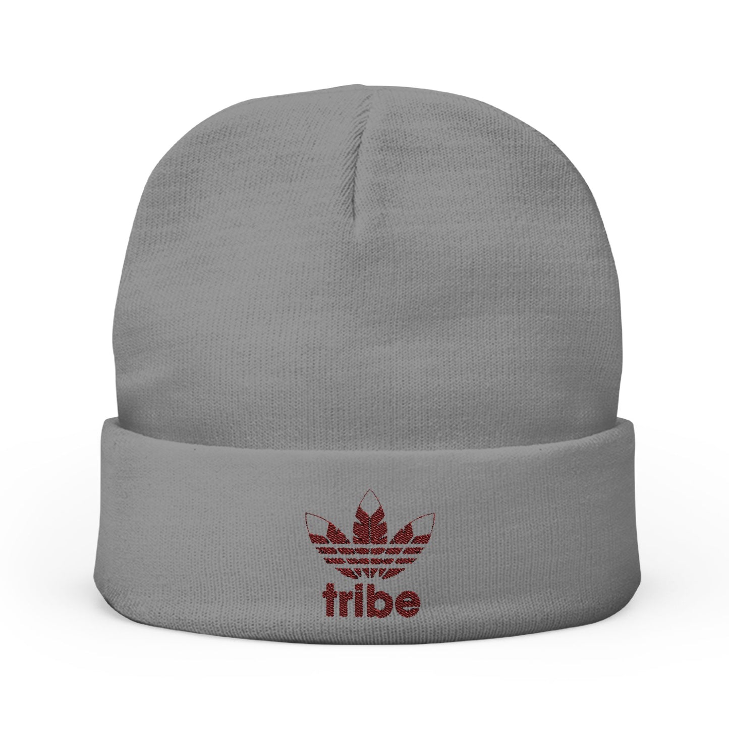 3 Feathers Tribe Embroidered Knit Beanie