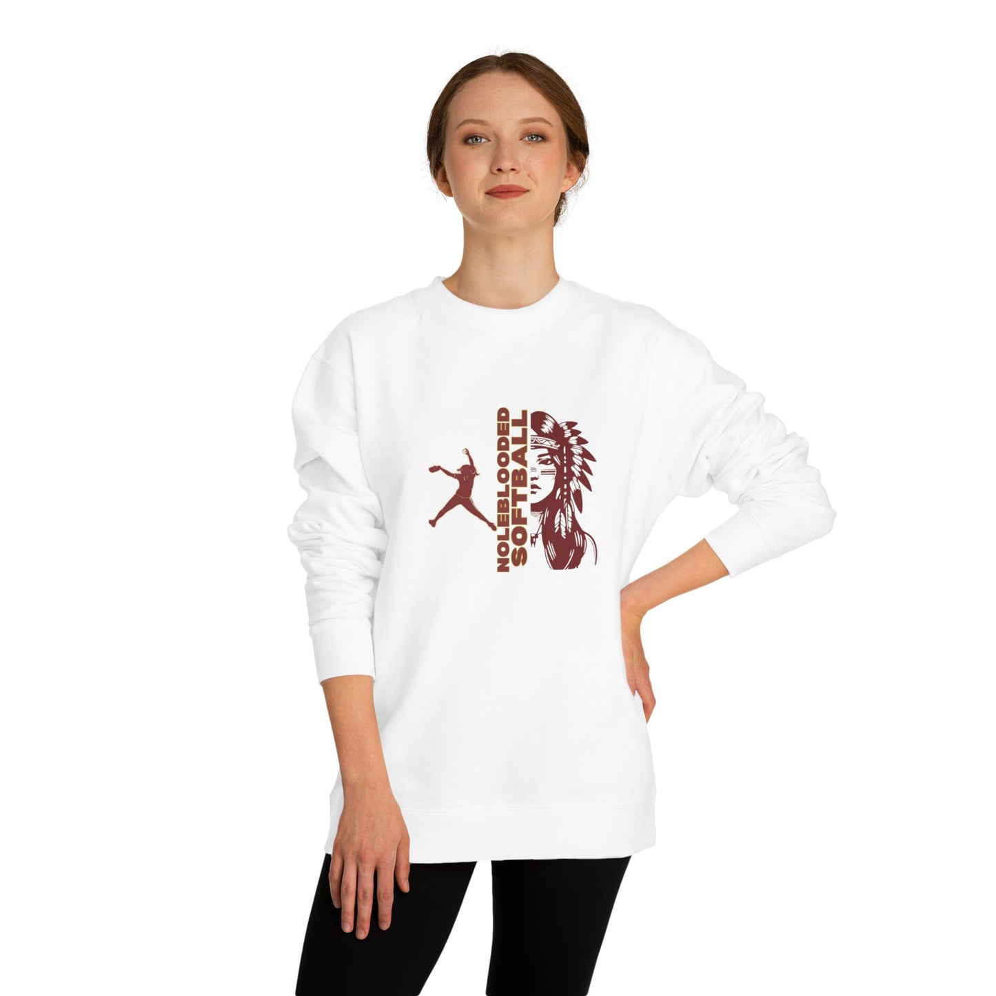 Noleblooded Athletics - Softball Unisex Double-Sided, Crew Neck Sweatshirt
